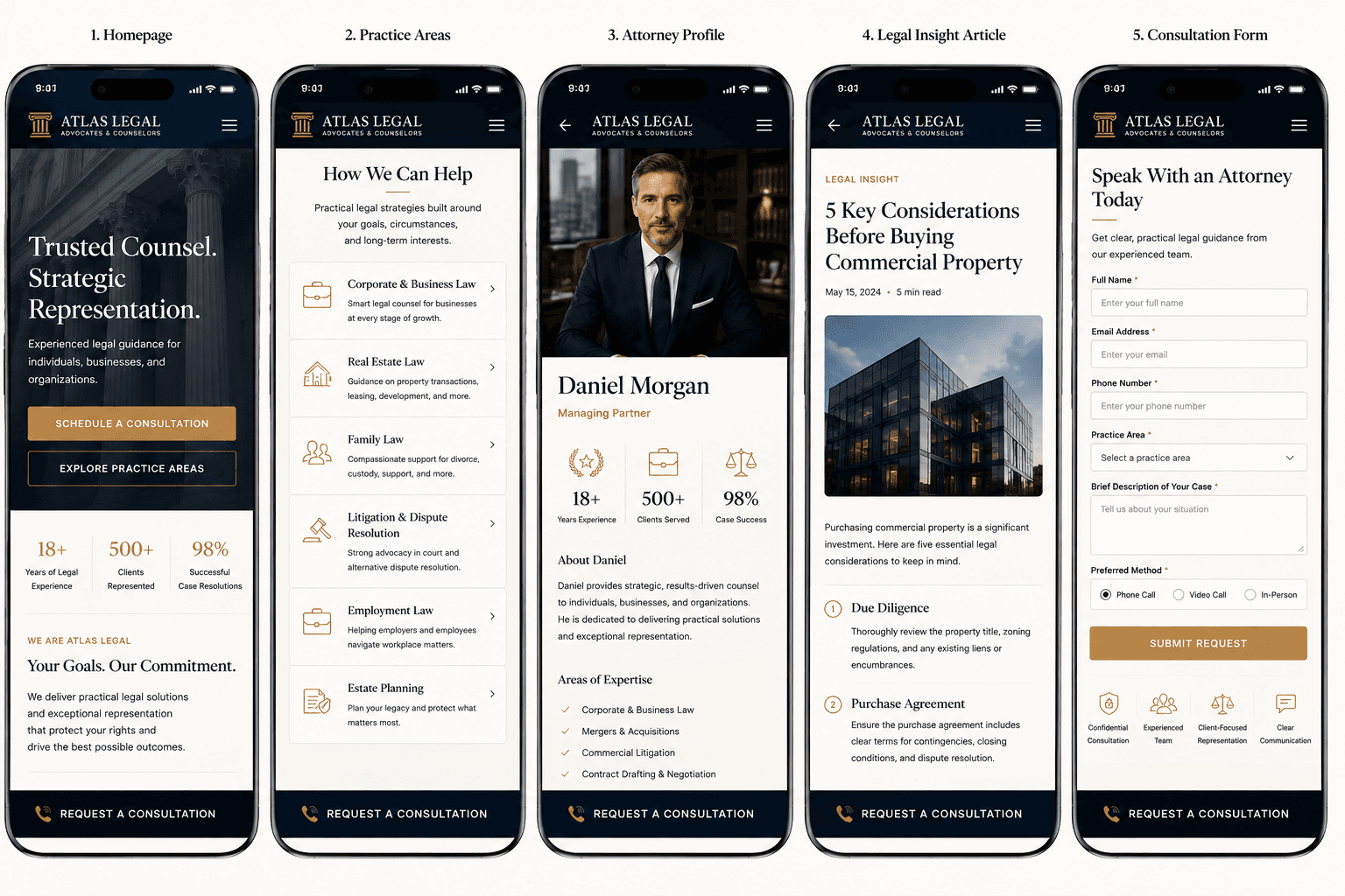 Atlas Legal mobile experience