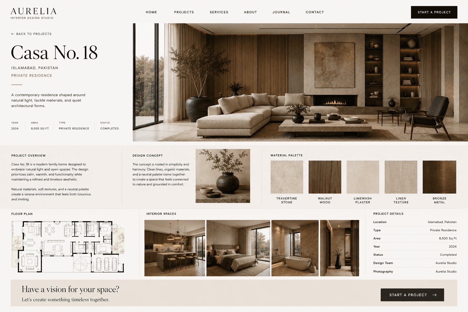 Aurelia individual project case study page